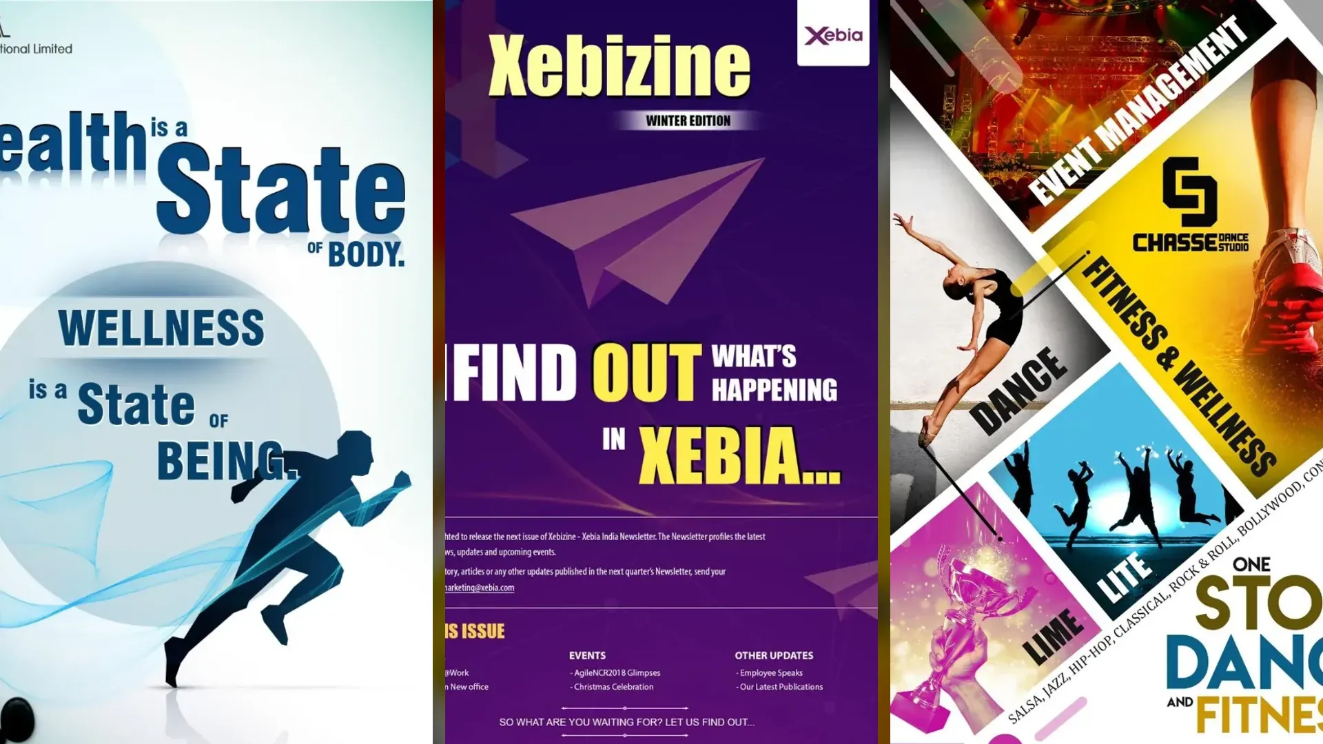 Dance, fitness & wellness portfolio cover
