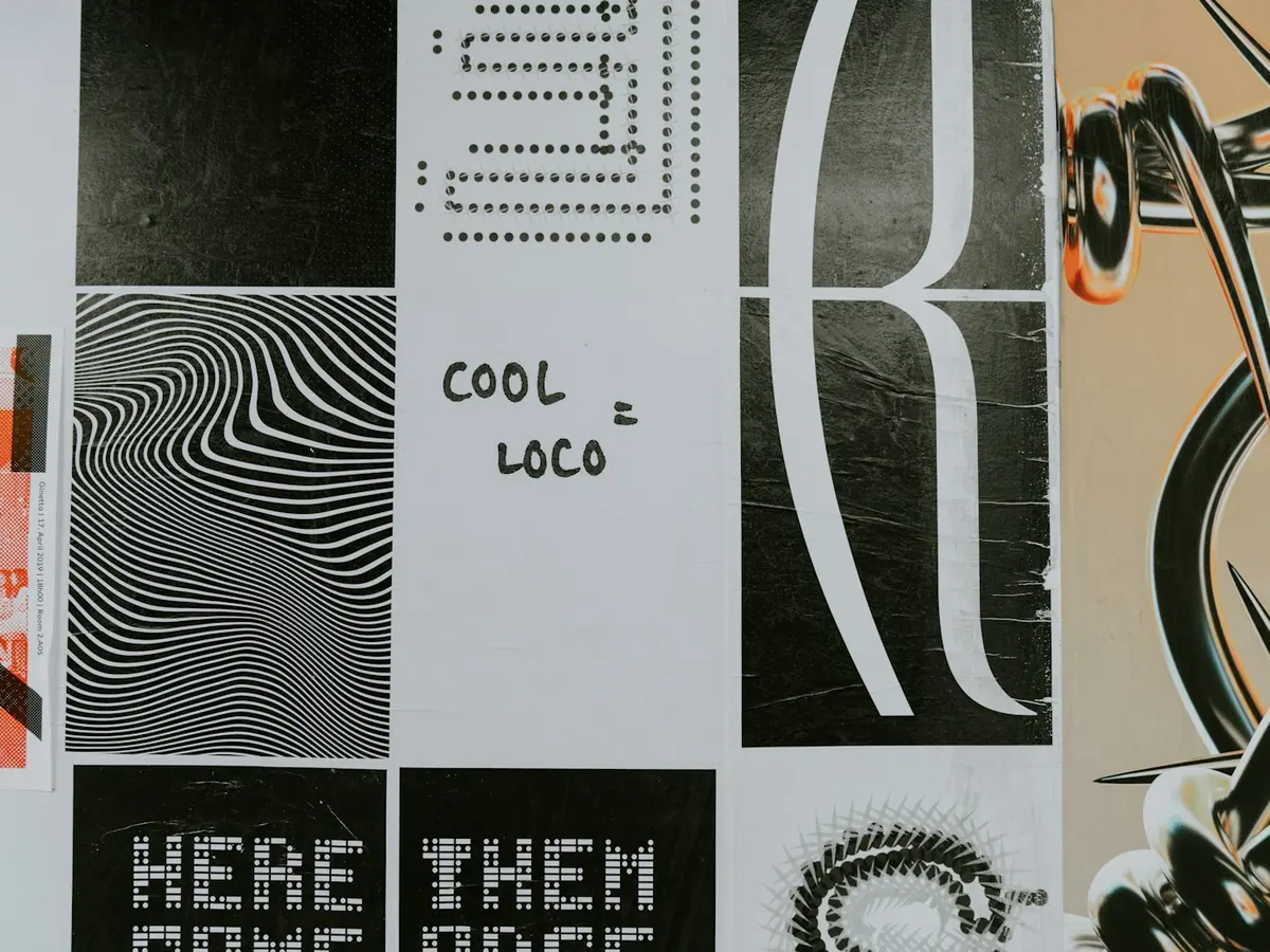Wall of printed design work