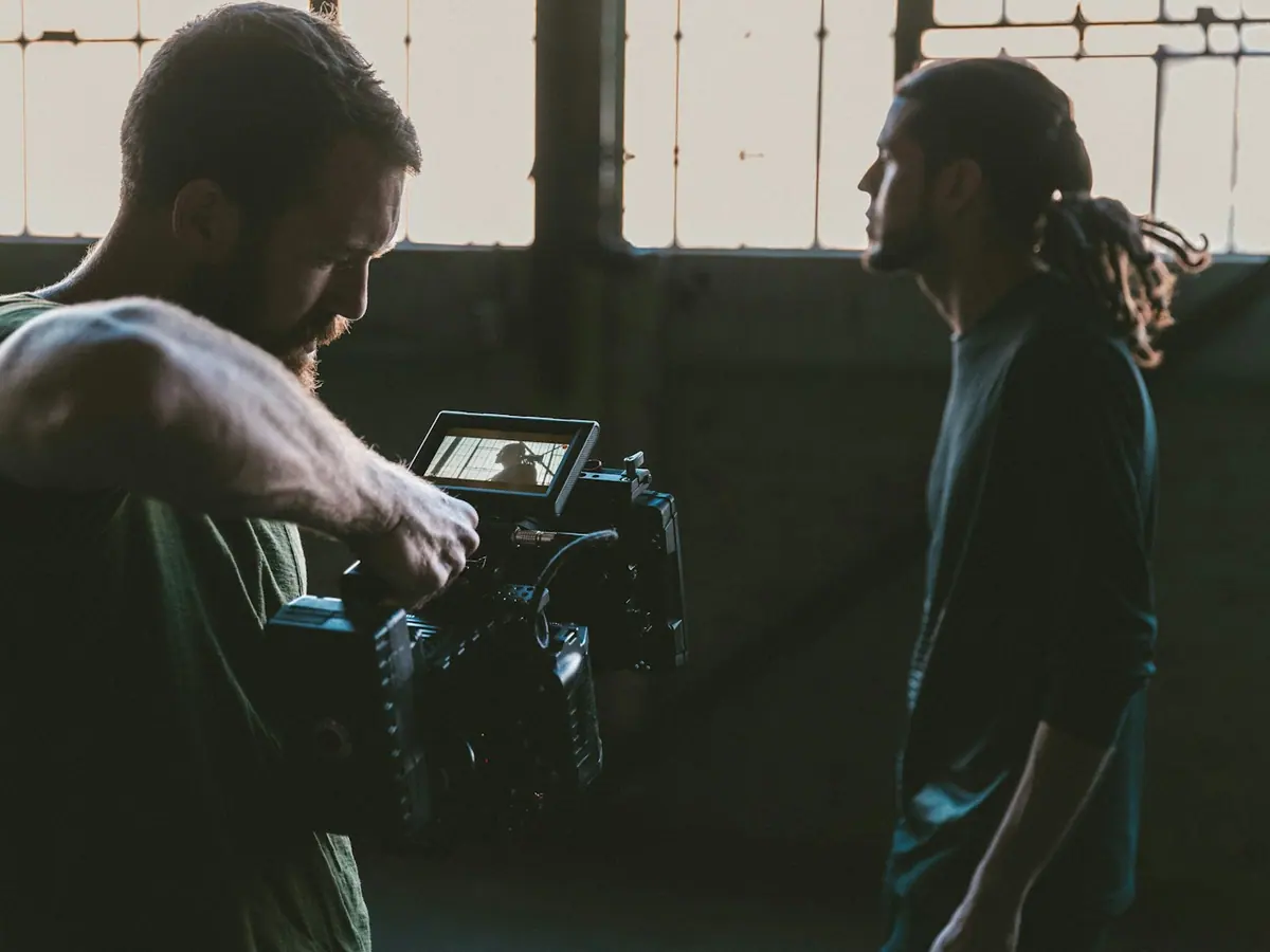 Crew filming a scene for the concept brand film