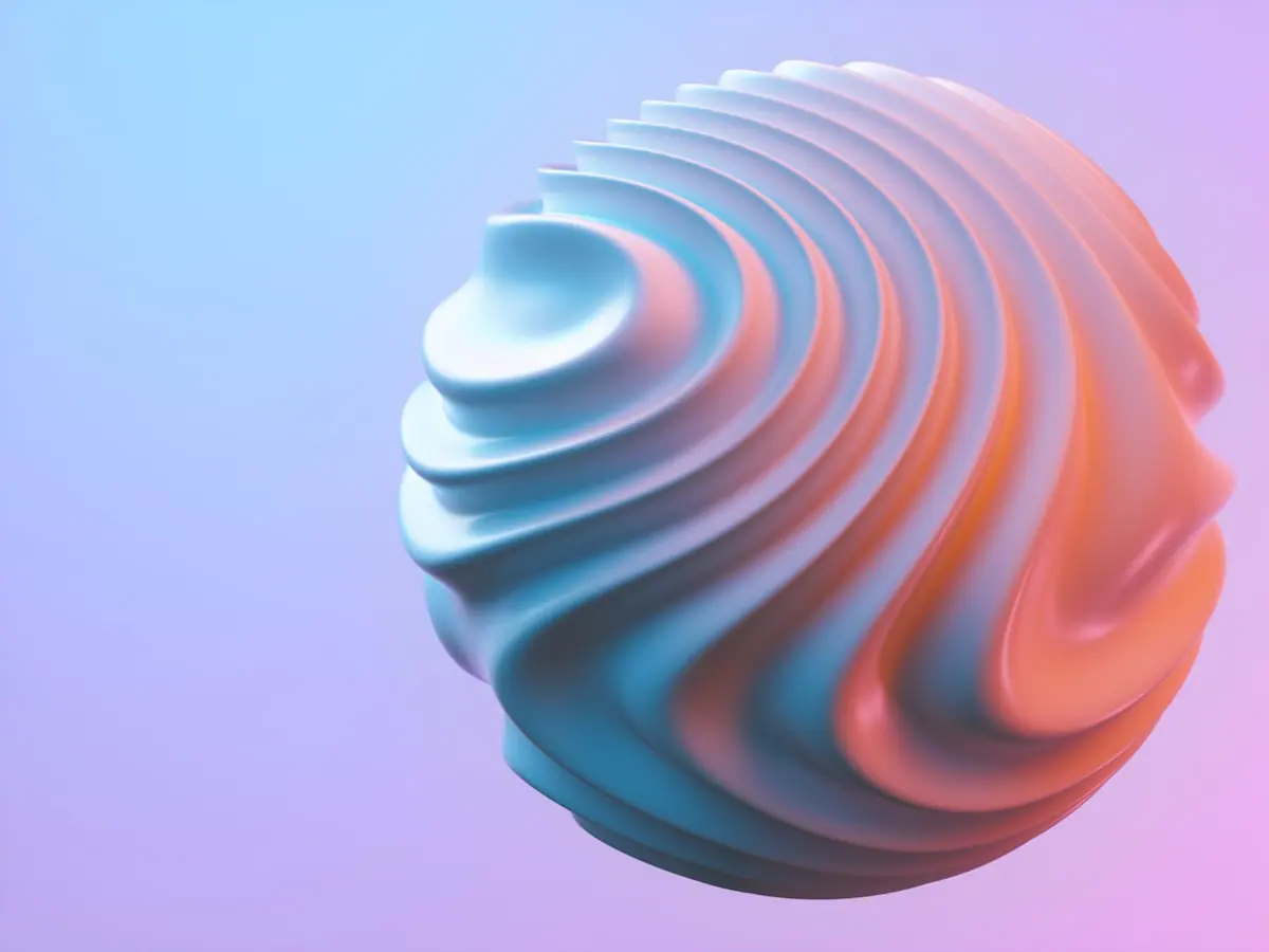 Three-dimensional form study in the concept brand palette