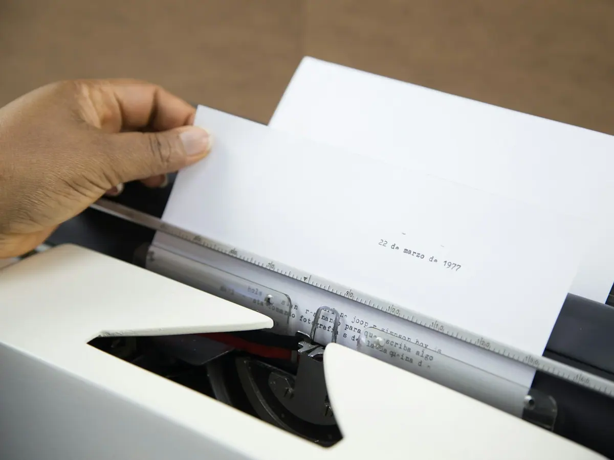 Printed documents being handled for capture